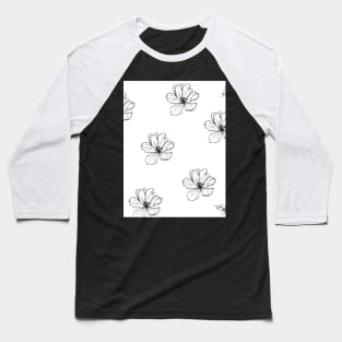 Black and white pattern Baseball T-Shirt